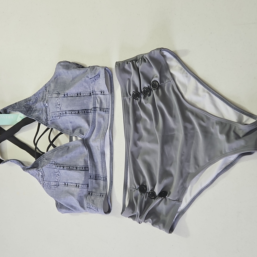 Bikini Grey nd blue Size XL